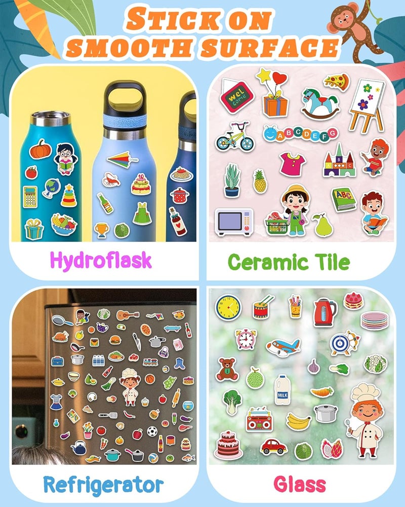 Benresive Reusable Sticker Books for Toddlers, 3 Sets Travel Stickers for Kids, Toddler Sticker Book, Crafts Activities for Toddlers, 3 and Up Birthday Gifts Travel Toys - Image 4
